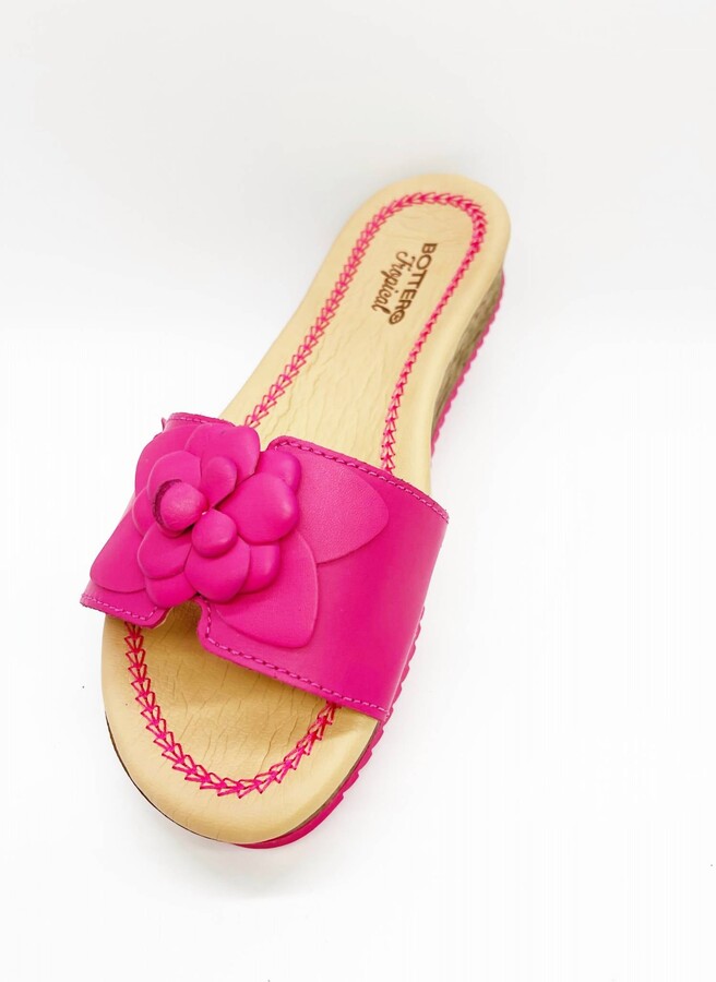 Bottero Napoli Slip On Sandal In Hot Pink