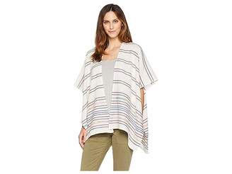 Collection XIIX Blanket Stripe Fringed Topper