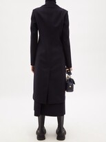 Thumbnail for your product : Valentino Double-breasted Felted Wool-blend Coat - Navy