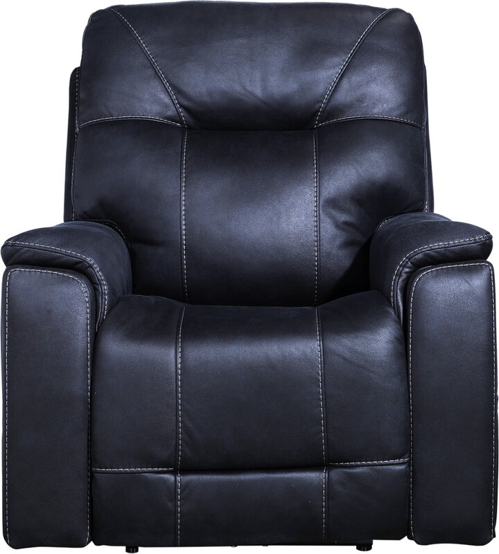 Steve Silver Lexington Faux Leather Power Media Recliner, Ocean Blue