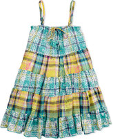 Thumbnail for your product : Little Mass Plaid Voile Tiered Dress, 7-12