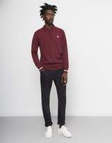 Thumbnail for your product : Fred Perry Long Sleeve Cuff Knit Polo Shirt Burgundy