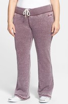 Thumbnail for your product : 7 For All Mankind Seven7 Burnout Fleece Flare Leg Drawstring Pants (Plus Size)