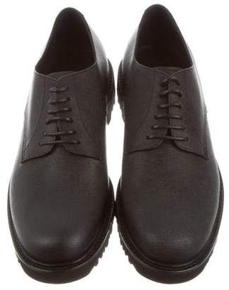 Giorgio Armani Textured Leather Derby Shoes w/ Tags