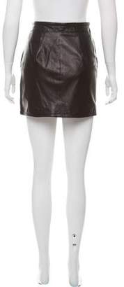Charlotte Ronson Leather Mini Skirt