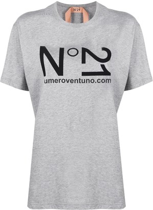 No.21 logo print short-sleeved T-shirt