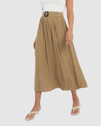 Forcast Women's Maxi skirts - Gina Buckled Maxi skirt - Size One Size, 12 at The Iconic