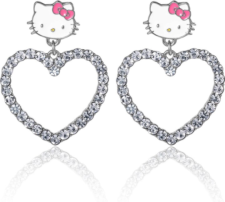 Heart Dangle Drop Earrings