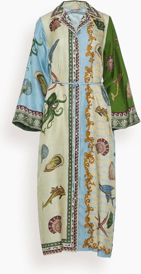 Bath House Silk Shirtdress in Multi