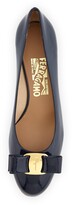 Thumbnail for your product : Ferragamo Patent Bow Pumps, Oxford Blue