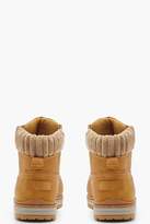 Thumbnail for your product : boohoo Fleece Collar Chunky Hiker Boots