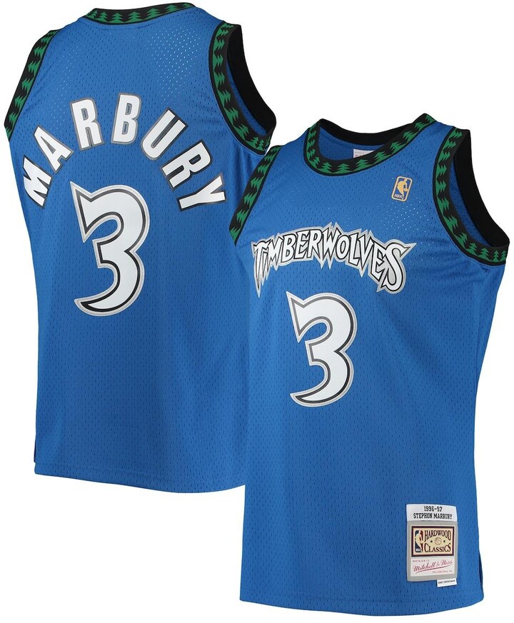 Mitchell & Ness Men's Stephon Marbury Blue Minnesota Timberwolves 1996-97 Hardwood Classics Swingman Jersey