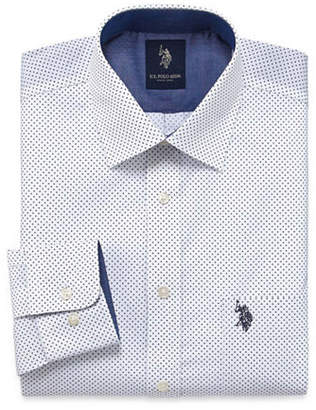 U.S. Polo Assn. Slim Mens Spread Collar Long Sleeve Dress Shirt
