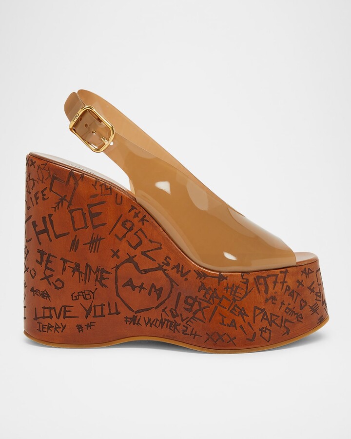 Chloé Maxime Jelly Slingback Platform Sandals