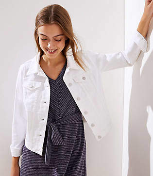 loft white denim jacket