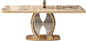 Jihagao Modern Luxury Rectangular Rock Slab Dining Table