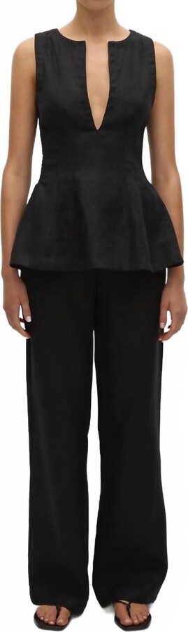 Sanne Straight Leg Pants In Black