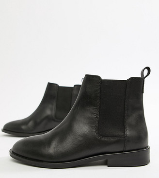 asos black leather ankle boots