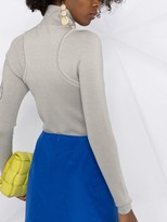 Thumbnail for your product : Nina Ricci Embroidered-Logo High Neck Top