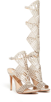 Thumbnail for your product : Schutz Leather Brasiliana Gladiator Sandals in black 5 - 10