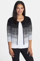 Thumbnail for your product : Classiques Entier 'Lucido' Dot Jacquard Cardigan