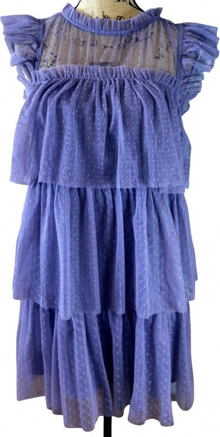 ​Carole Christian Women's Tiered Toole Short Dress In Lavendar