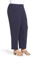 Thumbnail for your product : Eileen Fisher Plus Size Women's Silk Georgette Crepe Straight Ankle Pants
