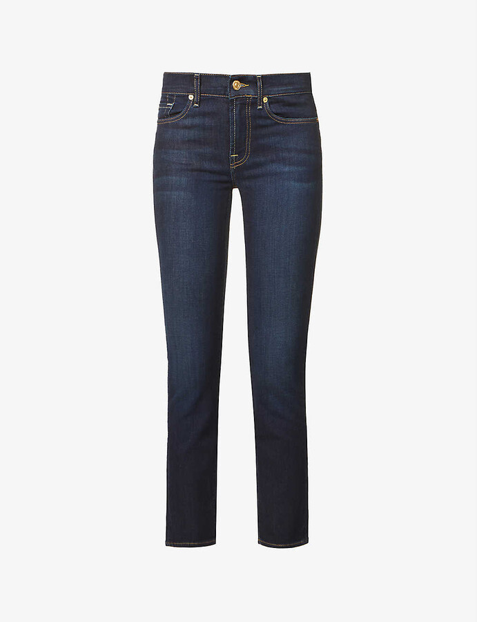 7 For All Mankind Roxanne B(air) skinny mid-rise jeans - ShopStyle