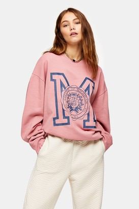Topshop Pink Michigan Sweatshirt - ShopStyle