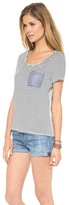 Thumbnail for your product : Clu Too Mix Media Color Block Top