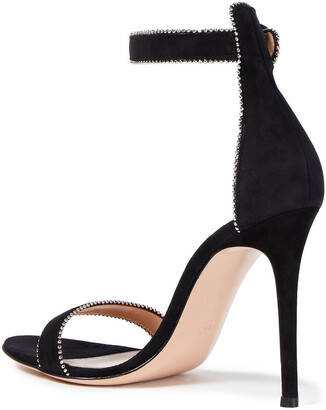 Gianvito Rossi Bead-embellished Suede Sandals