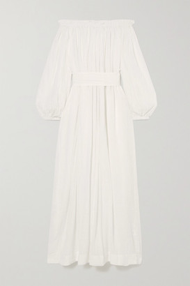 white cotton gauze dress