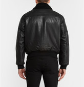 Thumbnail for your product : McQ Shearling-Collar Leather Bomber Jacket