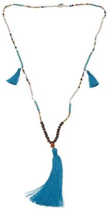 Zacasha 37" Artisan Two-Tiered Tassel Necklace