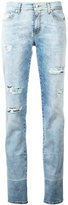 Versace Jeans - jean à effet usé - women - coton/Spandex/Elasthanne - 27