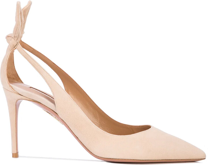 Aquazzura 85mm Bow Tie pumps ShopStyle Heels