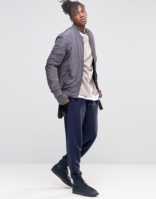 ASOS Standard Joggers In Reverse Loopback With Taping