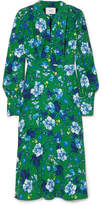 Erdem - Ellera Floral-print Crepe Midi Dress - Green