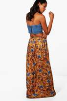 Thumbnail for your product : boohoo Emma Bohemian Floral Floor Sweeping Maxi Skirt