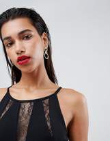 Thumbnail for your product : Morgan lace insert mini dress