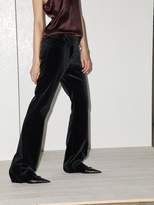 Thumbnail for your product : Raey Flared Velvet Trousers - Womens - Grey