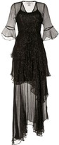 Thumbnail for your product : We Are Kindred Arabella metallic striped tiered dress