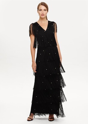 phase eight katie fringe dress