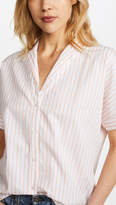 Thumbnail for your product : Stateside Short Sleeve Striped Oxford Button Down