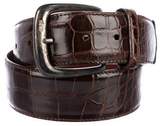 Thumbnail for your product : Ralph Lauren Collection Alligator Buckle Belt