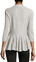 Thumbnail for your product : philosophy Shimmer Knit Peplum Cardigan, Silver