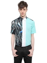 Thumbnail for your product : Kenzo Printed Cotton Poplin Short Sleeve Shirt
