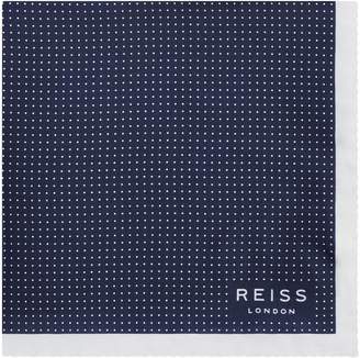 Reiss Nou - Silk Dotted Pocket Square in Navy