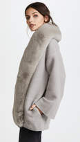 Thumbnail for your product : Ferragamo Sweater Coat with Fur Trim