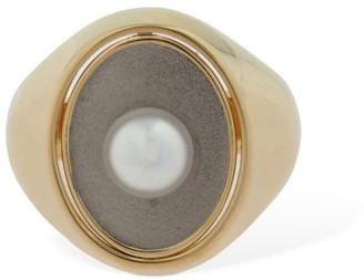 Maison Margiela Twisted Thick Ring W/ Imitation Pearl